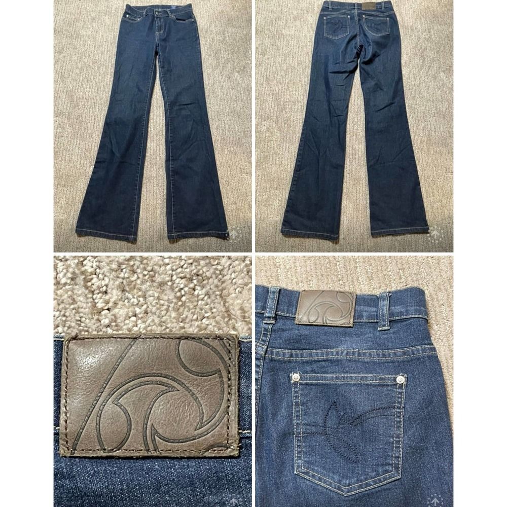 Jockey bootcut jeans womens sz 2 9”inch rise dark wash stretch denim